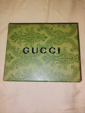 Gucci Green Paisley Patterned Gift Box with Black Logo